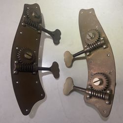 Vintage Brass Upright Bass Tuning Keys Complete SETI