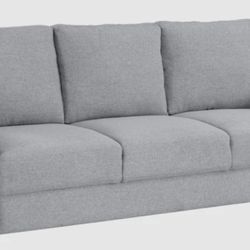 Living Spaces 3 Cushion Couch Like New Grey Sofa