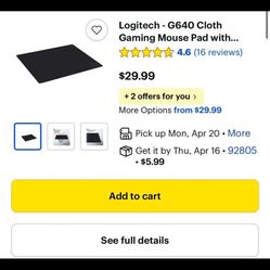 Mousepad Logitech g640