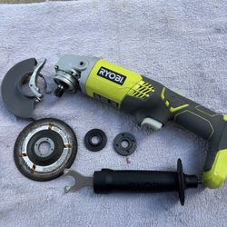 RYOBI ONE+ 18V Cordless 4-1/2” Angle Grinder Kit-P4221-New/Tool & Accessories Only, Handle, Guard, Wrench, Disc