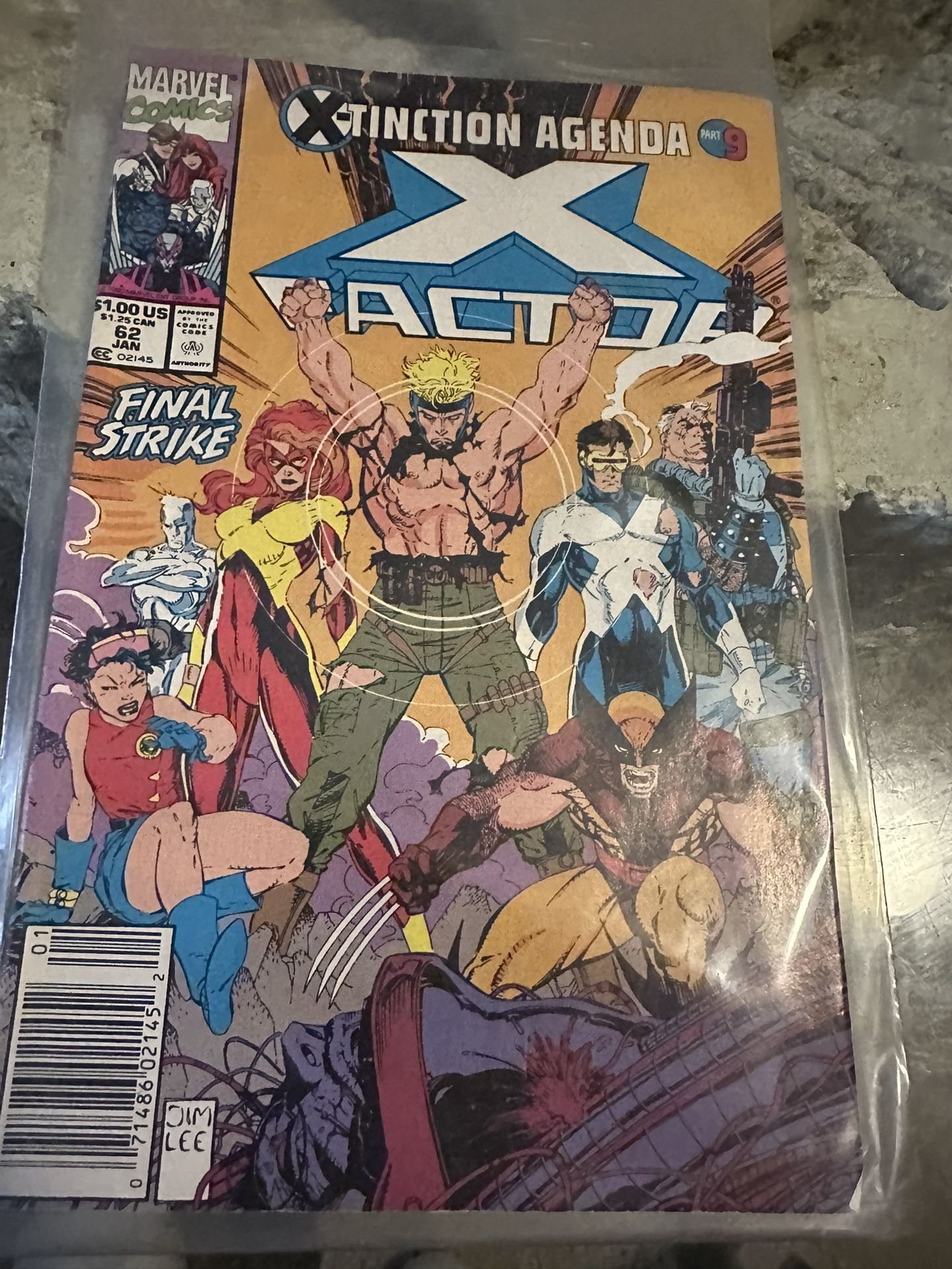 X-Factor #62; Jim Lee Cover; X-Men, New Mutants, Cameron Hodge; Marvel Cards Ad