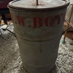 Beautiful Vintage Military Container With Lid