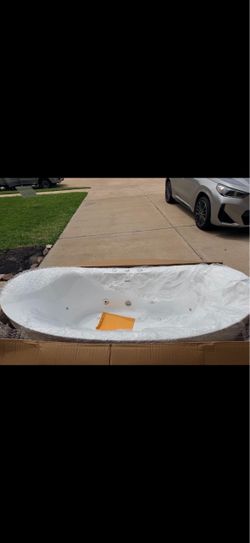 Whirlpool/Air Bubble Freestanding Soaking Double Slipper Bathtub, Heating