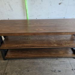 Modern Industrial Solid Wood & Metal Console Table / TV Stand – 62"