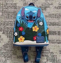 Disney Parks Stitch Hide-And-Seek Loungefly Mini Backpack in excellent condition