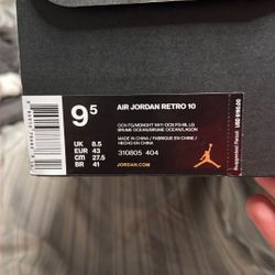 Air Jordan Retro 10 Los Angeles Size 9.5