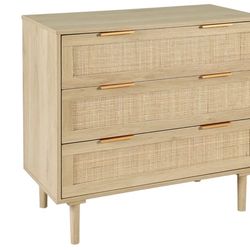 Boho rattan drawers 3 drawer dresser 