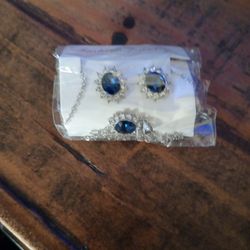 Costume Jewelry Silver Gem Stones