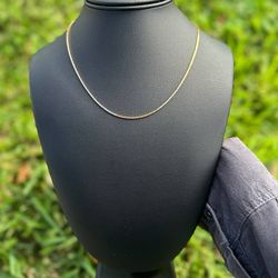 14k yellow gold necklace chain snake  19.5" 2mm wide