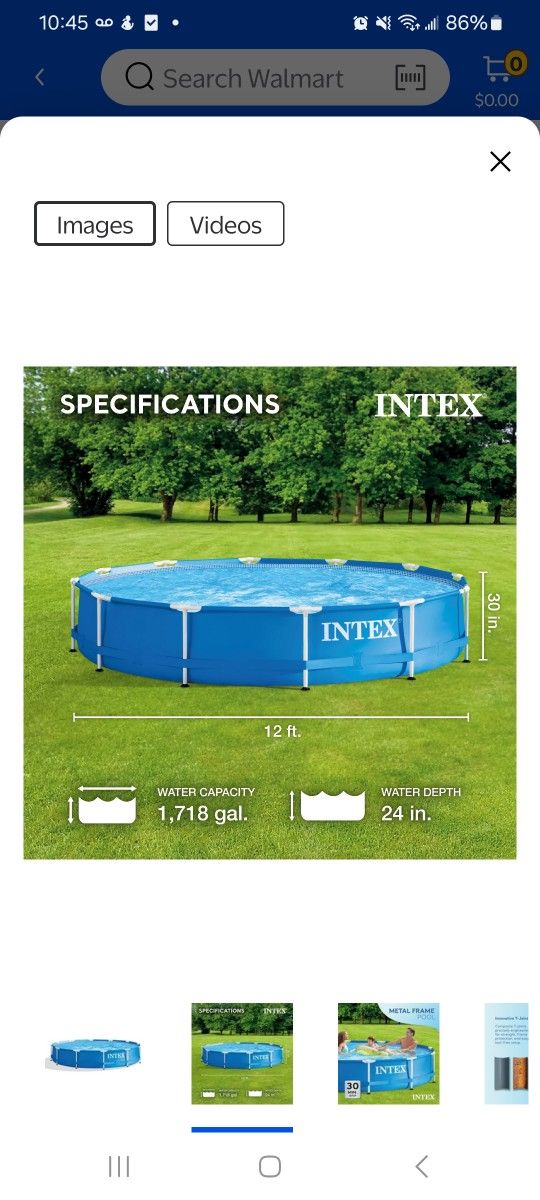 Intex 12x12 Pool