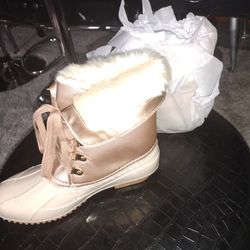 Boots Brand New Brown And Cream 39