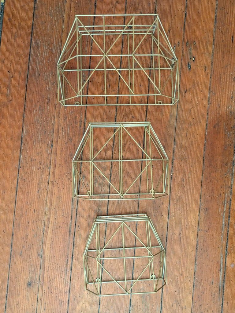3 Tier Gold Baskets