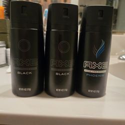 3 Full Axe Cans 2 Black 1 Phoenix
