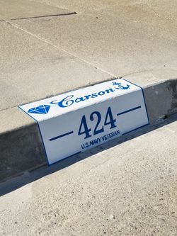 Carson/US Navy. curb painting
