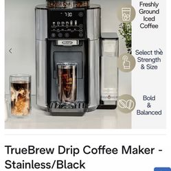 DeLonghi TrueBrew Stainless/Black Drip Coffee Maker