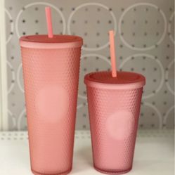 Starbucks Venti & Grande Pink lemonade tumblers ( set of 2)