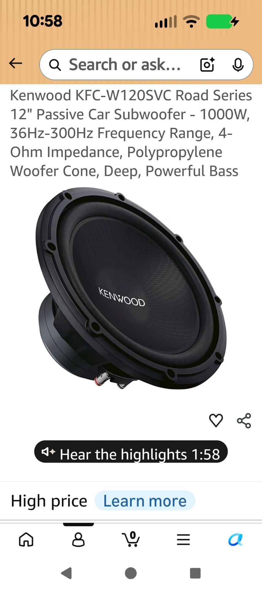 12" New Subwoofer in New Box