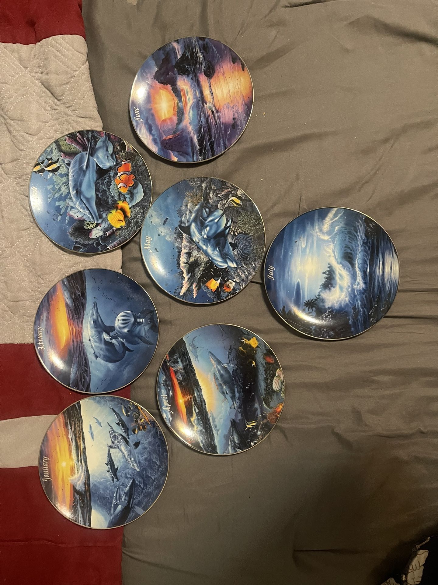 2001 A Year In Paradise Bradford Exchange Collectors Plates