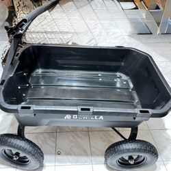 Gorilla 9cu ft super duty dump cart 16” flat free tires capacity of 1400 pounds brand new
