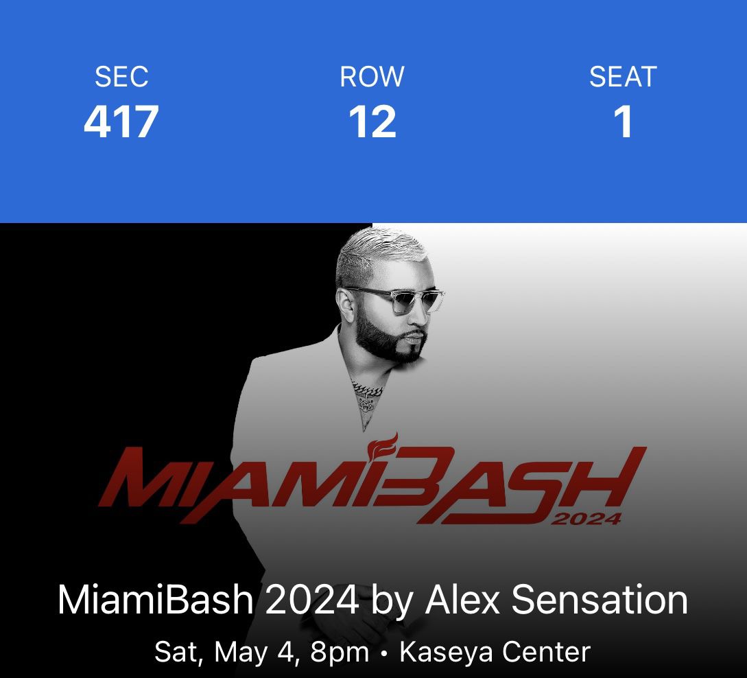 Miami Bash Concert Tickets 