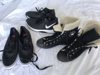 Shoes Levi’s, converse, Nike