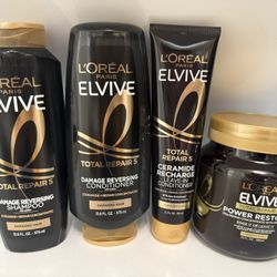 Elvive Shampoo Conditioner Leave In all 4 x $18
