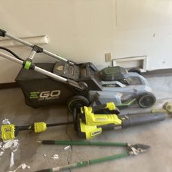 🔥 EGO Self-Propelled Lawn Care Bundle – Batteries & Chargers Included 
