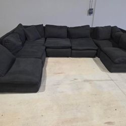 Large Modular Sectional Sofa – Customizable 4-in-1 Style