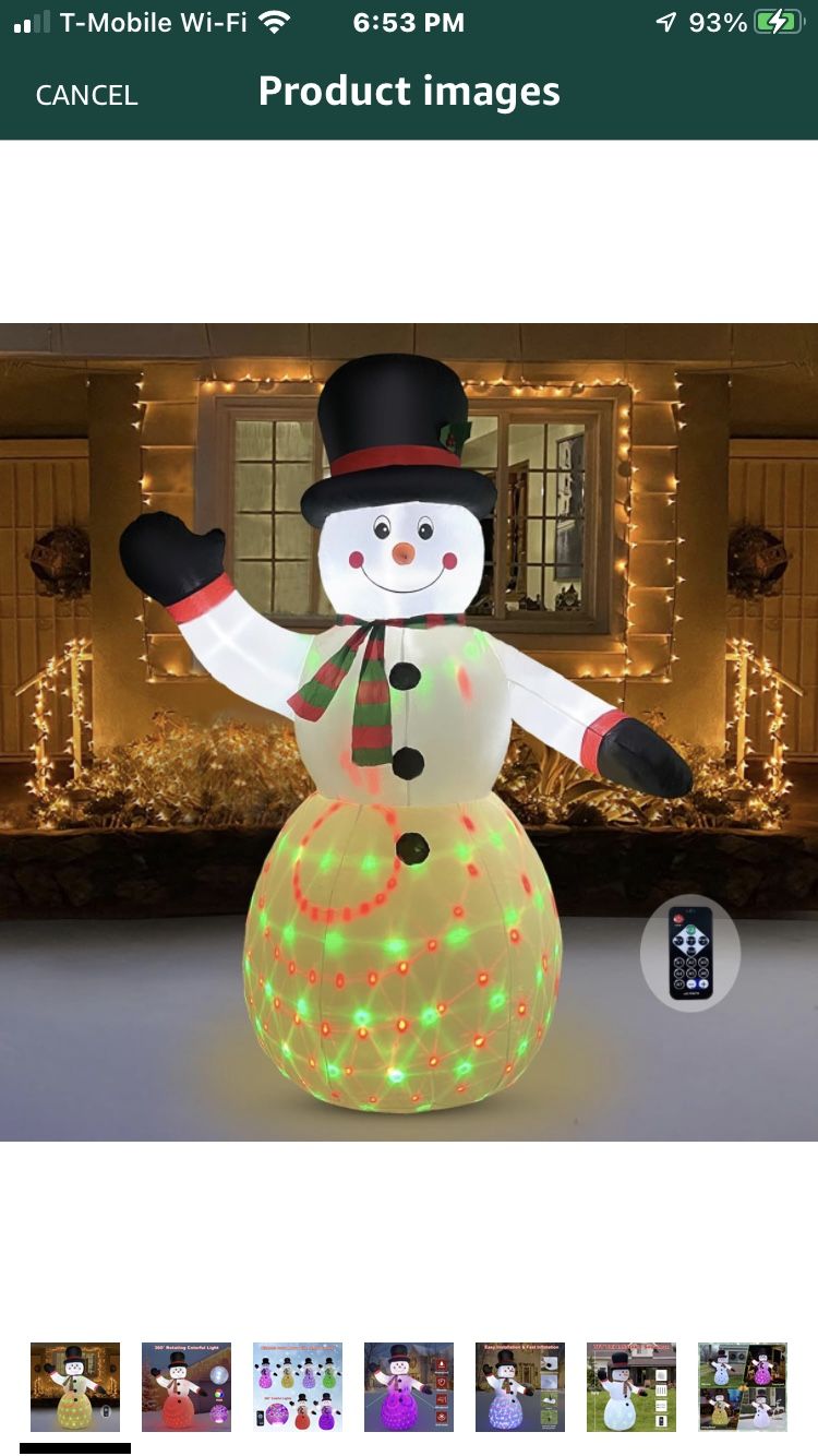 Cootway 7FT Inflatable Snowman with w/Remote Control & Rotating Lights, Christmas Inflatables Outdoor Decorations, Quick Air Inflated & Tethers Stakes,All Products : American Fashion Style Bags On Sale