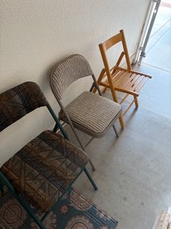 Choice one or all:  3 Folding Chairs: please read description
