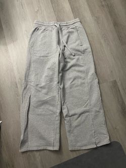 Zara men’s wide leg sweatpants grey size medium