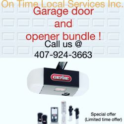 Garage door and garage door opener
