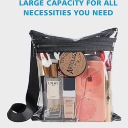 Clear crossbody Bag-2pk, 9.9x8.6