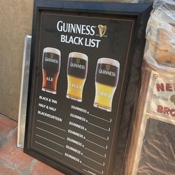 Bar posters and chalkboards 