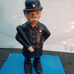 Antique collectible policeman cast iron Bank