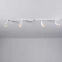 Globe Electric Tribeca 4.67 ft. 4-Light Matte White Linear Track Lighting Kit
