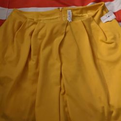New Yellow School Girl Skirt