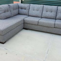 Grey Sectional Couch With Pull Up Bed Delivery Available 