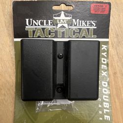 Uncle Mike’s Tactical Kydex Double Mag Case #5136-1 Belt Loop Magazine Holder Brand NEW in Package