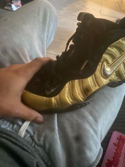 Gold Nike air foamposite pro 100 obo