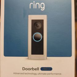 (BRAND NEW NEVER OPENED) Ring Wired Doorbell Pro 2- Smart WiFi Video Doorbell Cam with Head-to-Toe HD Video, Bird's Eye View, and 3D Motion Detection