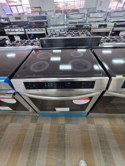 Stainless Steel Induction Range with Glass Cooktop