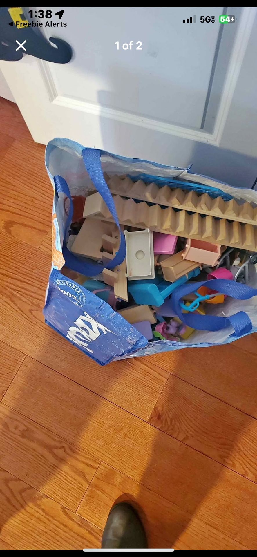 Wooden Dollhouse and furniture