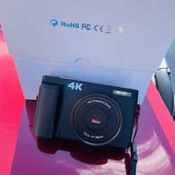 4K Digital Video Camcorder – 48MP UHD, High-Def Camera (Brand New / ROHS Certified)