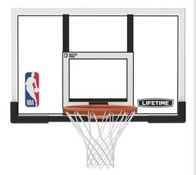 Lifetime NBA 48 Inch Shatterproof Backboard & Slam-It Pro Rim Basketball Hoop Combo, Steel Frame, Mounts to Wall, Roof, or Pole (Mounting Kit Sold Sep