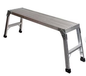 Werner Aluminum 1.7 ft H x 1 ft W x 3.8 ft L 250 lb. Capacity Work Platform New Scratch and Dent