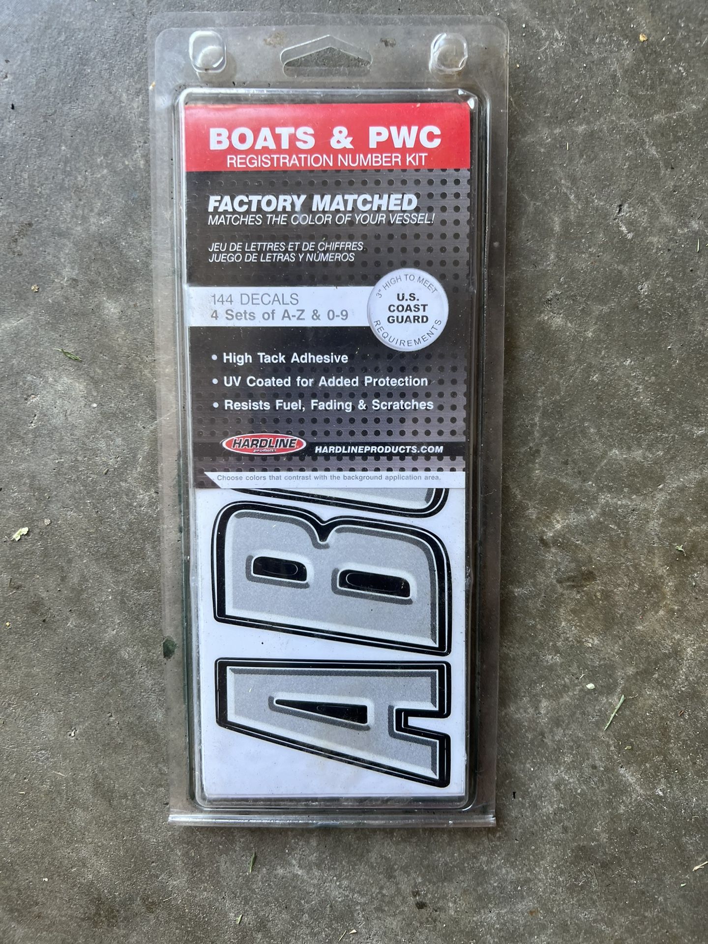 Boat and PWC Registration number kit