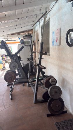Only cash Powerhouse with 859 pounds of weights both of the dumbbells are 70 pounds