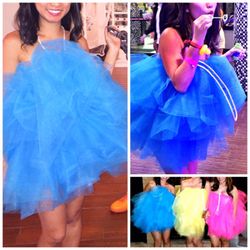 Blue loofah ladies halloween costume