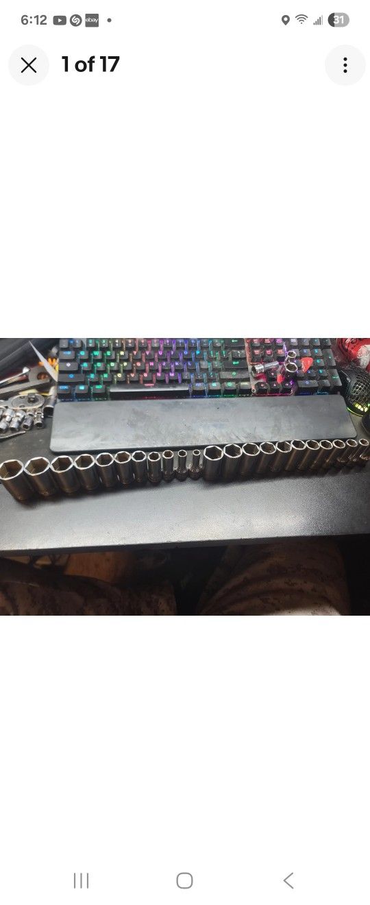 Snap On Full Semi Deep SAE & METRIC Socket Sets 8-19 1/4-7/8